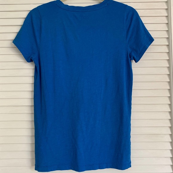 J.Crew Vintage Cotton V-neck Tee Cobalt Size Small - Picture 5 of 8